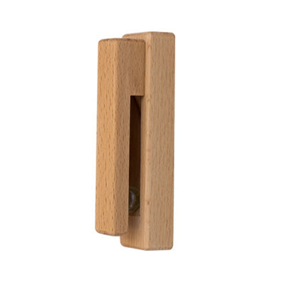 Non perforated solid wood wall hanging towel hook