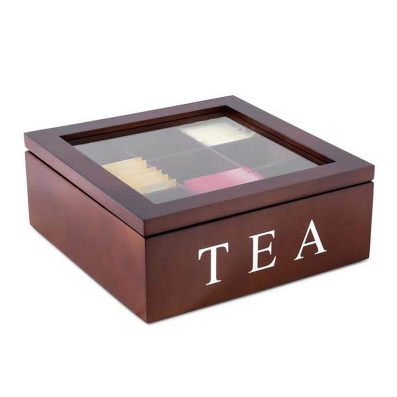 Tea wooden box multi-cell wooden fine packaging container