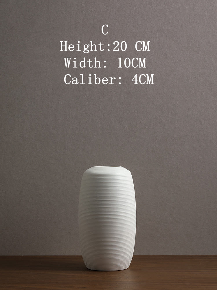 Flower Arrangement Flower White Brushed Ceramic Vase