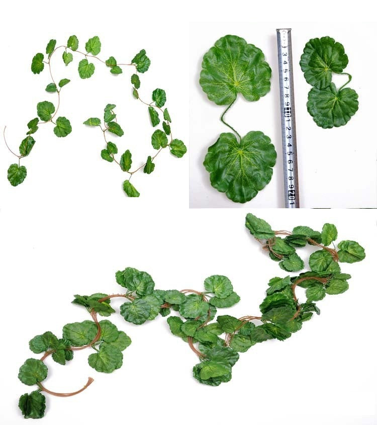 Artificial Flower Rattan Ivy Vines Green Leaves Green Plants Wall Hanging Pet Decoration Hanging Leaves