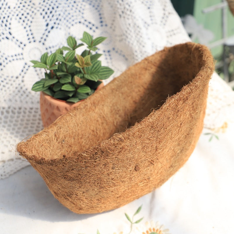 1PCs Coconut Palm Cushion For Plastic Flower Pot Square Gardening Mix Soil Lock Design Mat Flower Pot Plant Change Cushion New