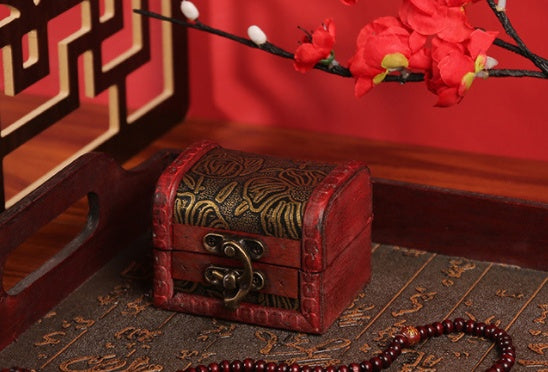 Wooden Box Antique Antique Small Jewelry Box Wooden Lock Password