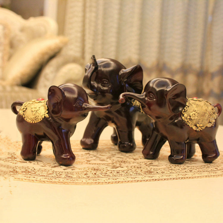 Resin Lucky Elephant Ornament Crafts Fashion