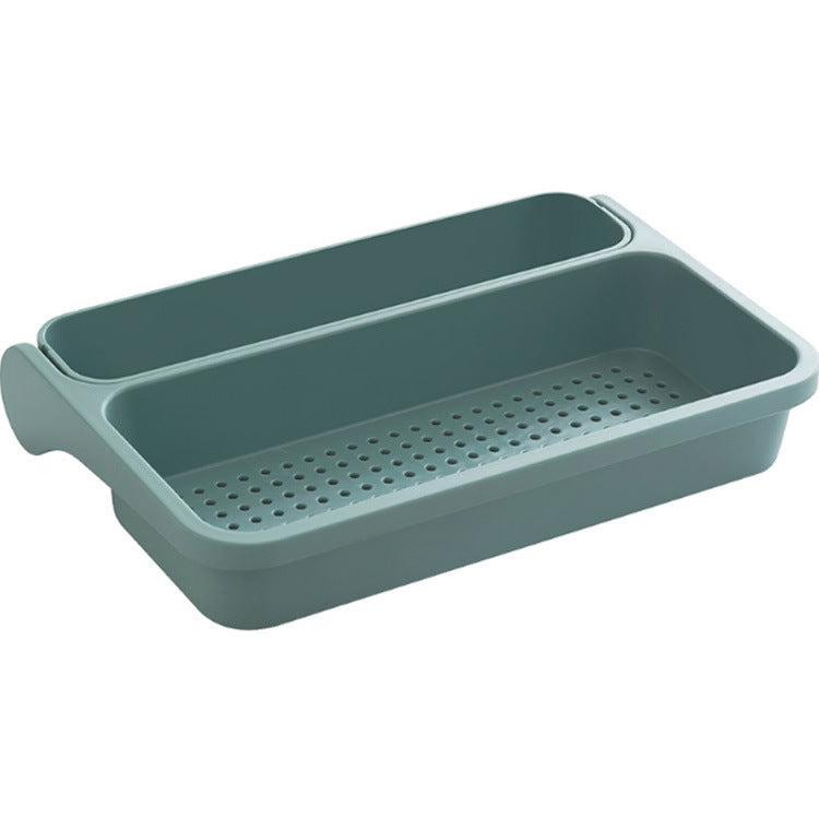 Kitchen Punch-free Drain Rack Vegetables Fruits Cleaning Drain Basket Folding Rack Home Storage Rack Kitchen Storage Shelf