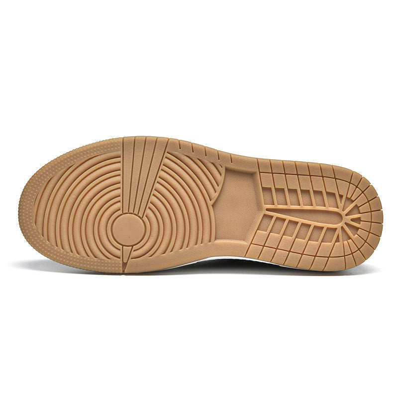 White Men's Two-layer Cowhide Autumn Men's Sneaker Korean Fashion Casual Shoes