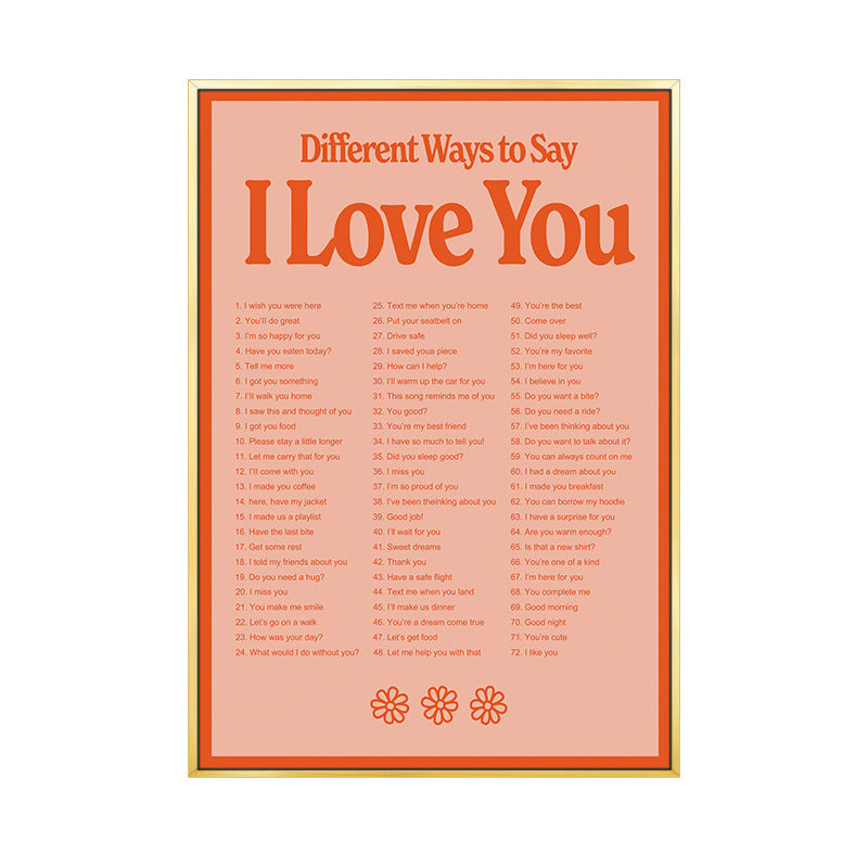 Nordic A Love Letter Minority Bedroom Bedside Decoration Painting