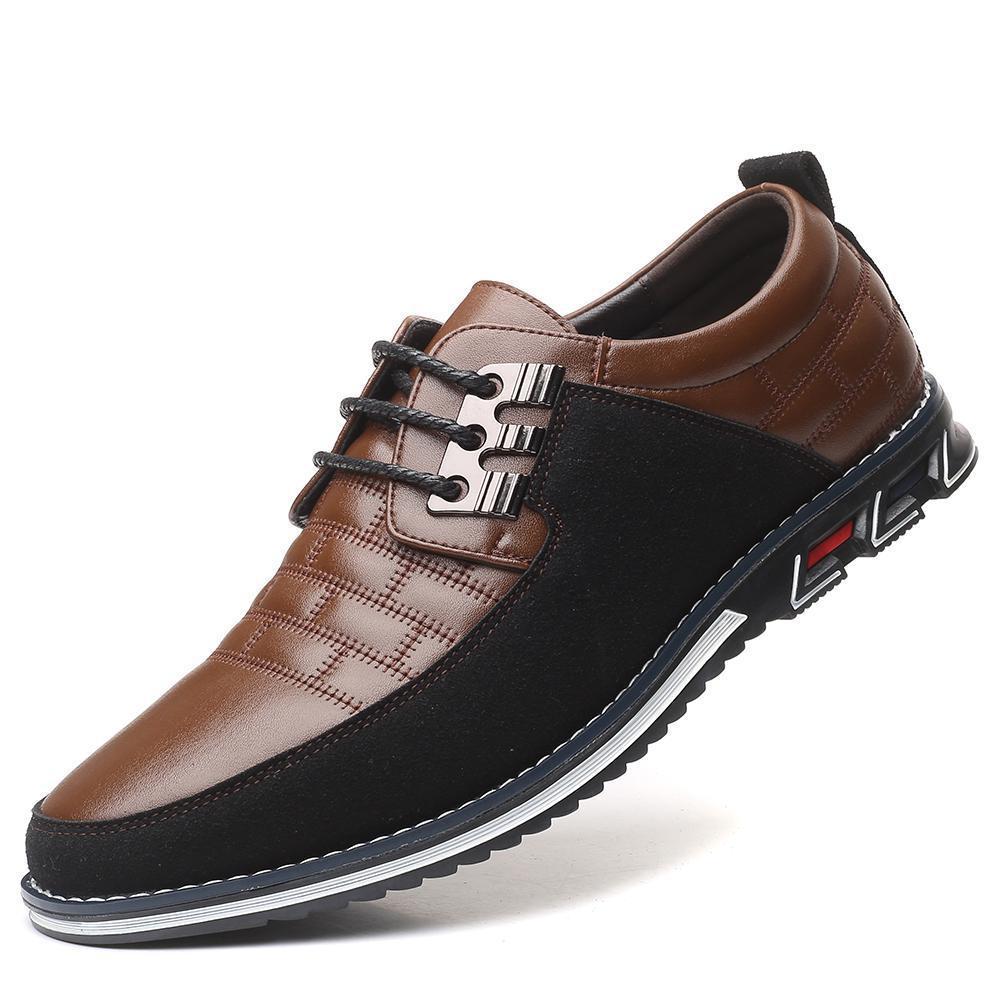 Men's round toe lace-up casual shoes