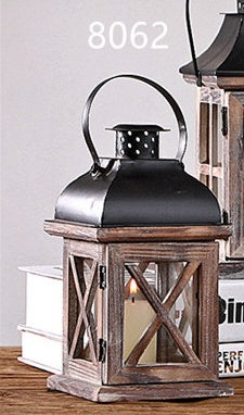 Rustic retro wooden wind lantern