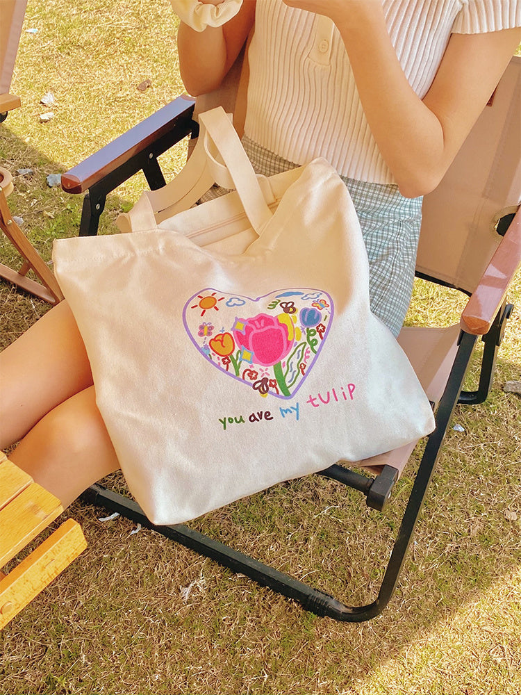 Women's Canvas Bag Large Capacity Southeast Asia Literary Academy