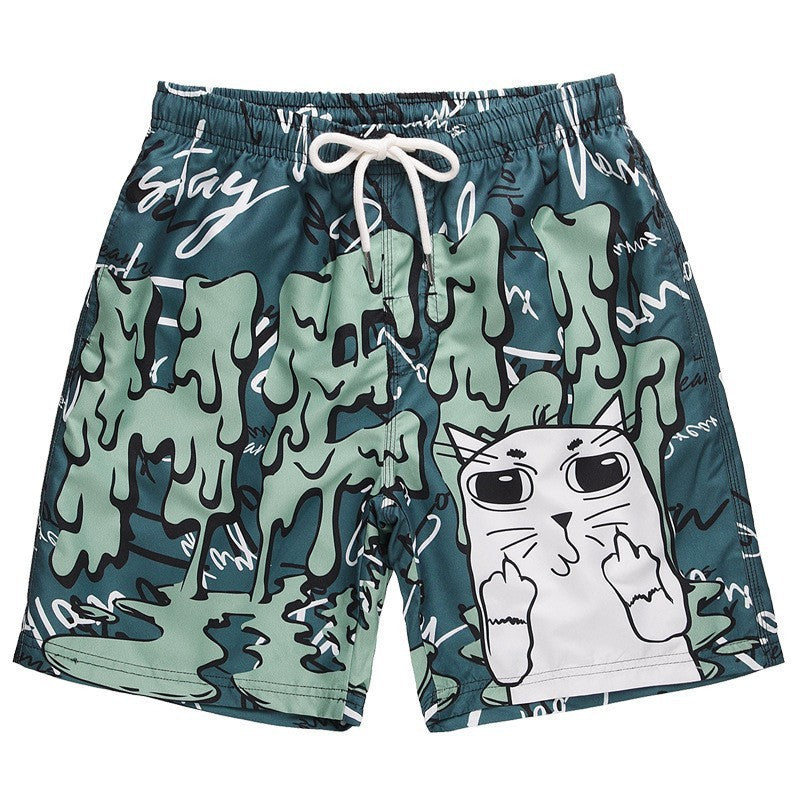 Men's Casual Shorts Retro Geometric Striped Pattern