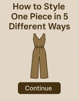 How to Style One Piece in 5 Different Ways