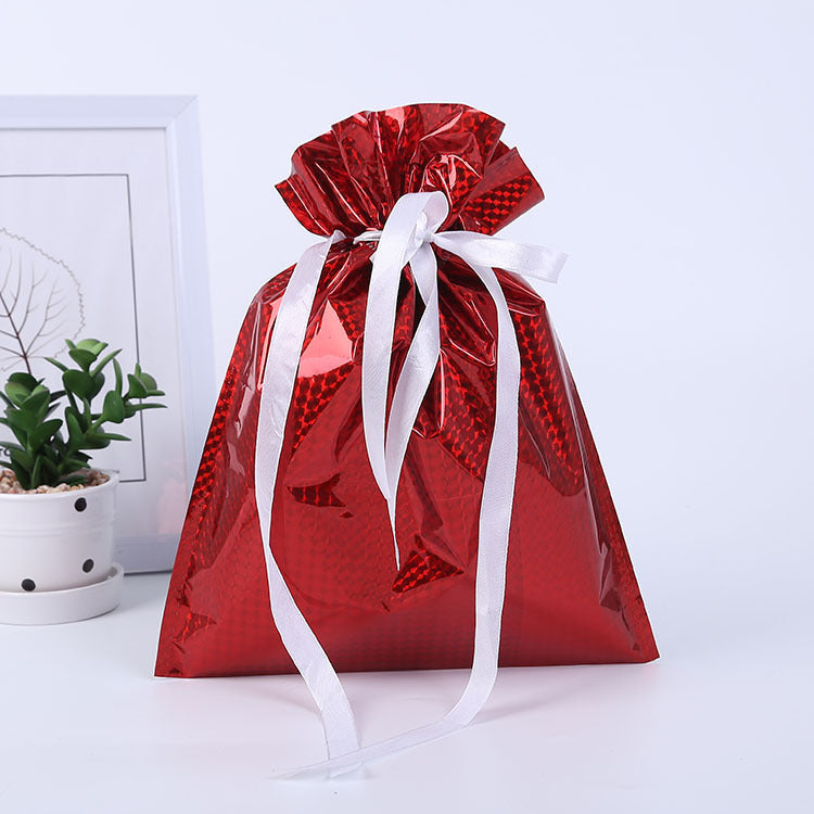 Christmas Gift Wrapping Bag Drawstring Decoration