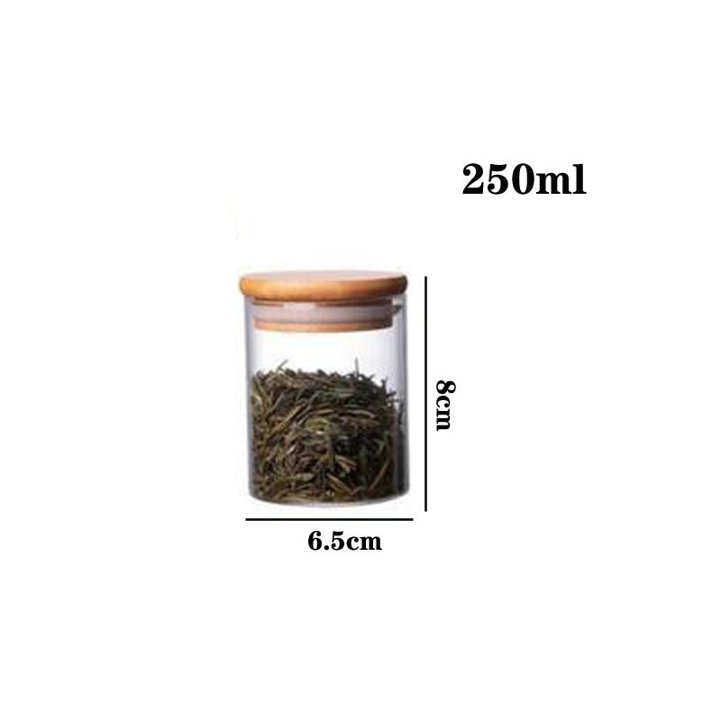 High Borosilicate Glass Tea Cans, Sealed Storage Cans, Transparent Tea Cans, Whole Grains, Candy Cans