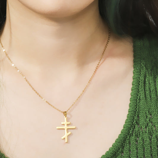 Personalized Simple Titanium Steel Cross Pendant