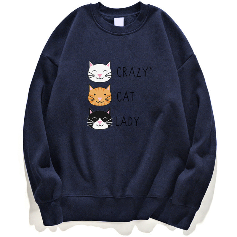 Crazy Cat Women's Funny Cute Sweatshirt