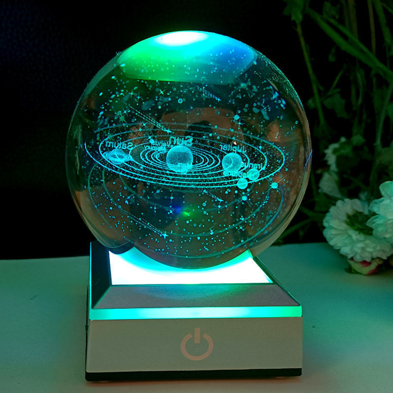 Creative Luminous Galaxy Crystal Ball Desktop Decoration