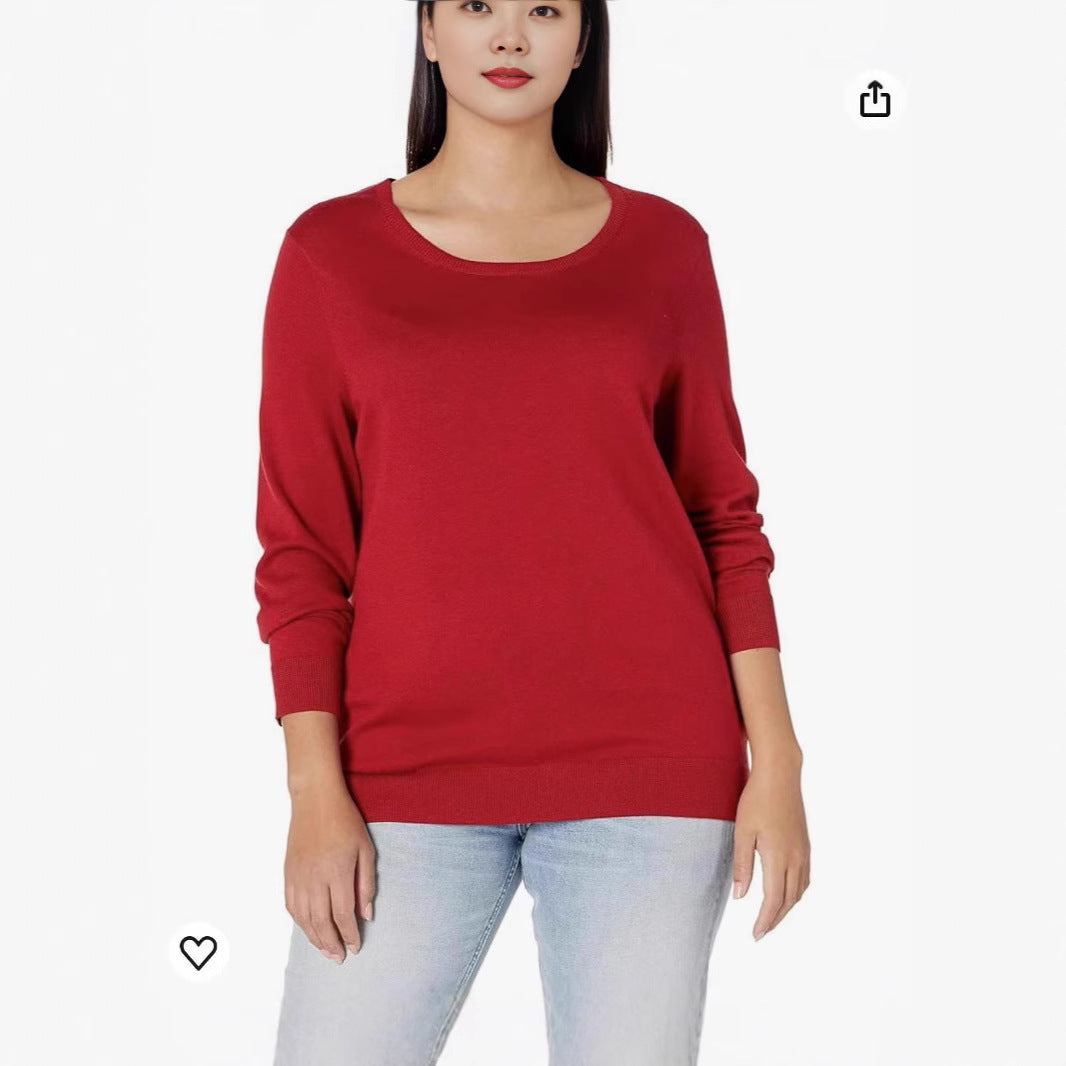 Autumn And Winter Long Sleeves Round Neck Sweater Sweater