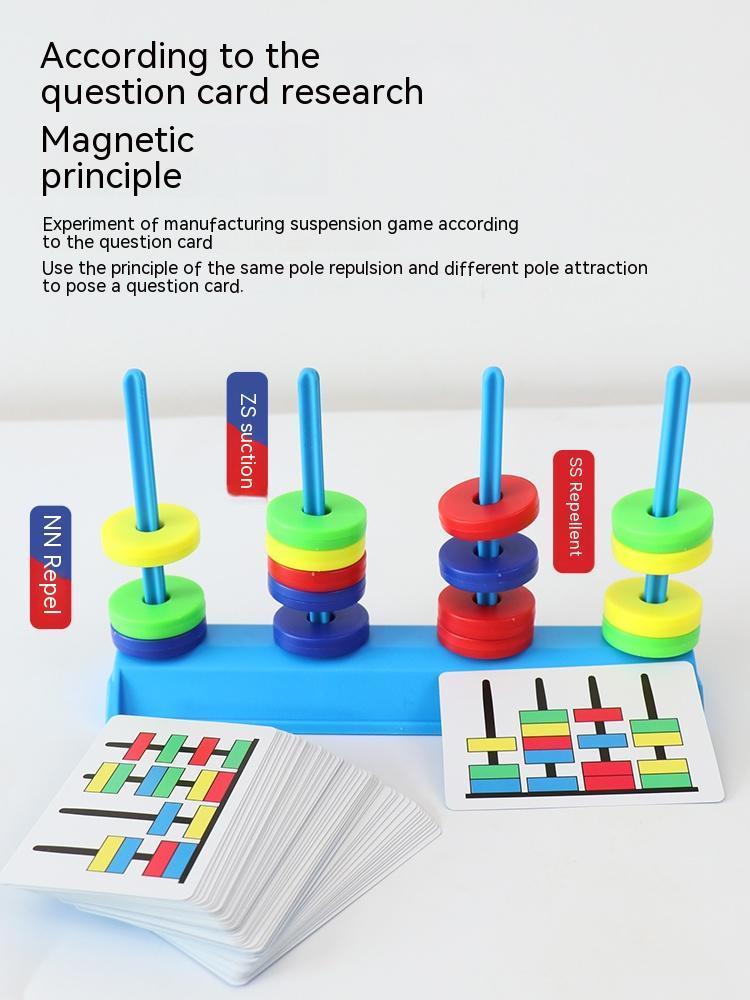 Children's Puzzle Colored Matching Magnetic Ring Toys