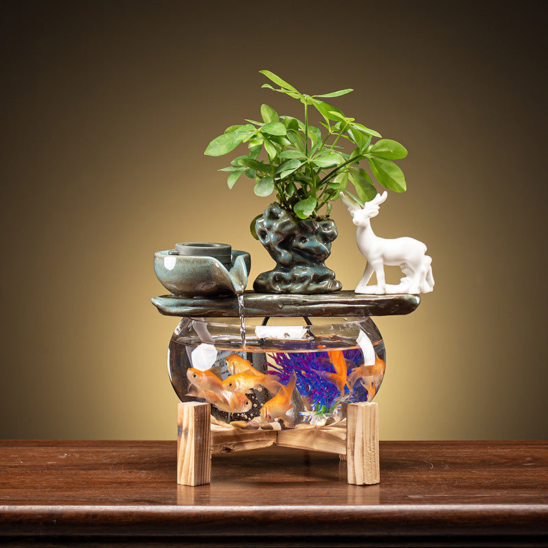 Household Fortune Fish Tank Mini Fish Basin