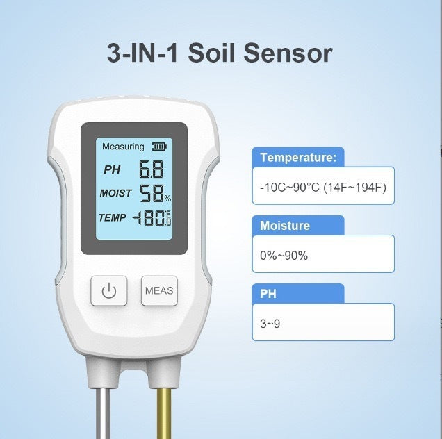 Three-in-one Digital Display Soil Detector Gardening