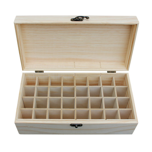 Wooden Essential Oil Packaging Wooden Box Log 24 Partition Essential Oil Wooden Box