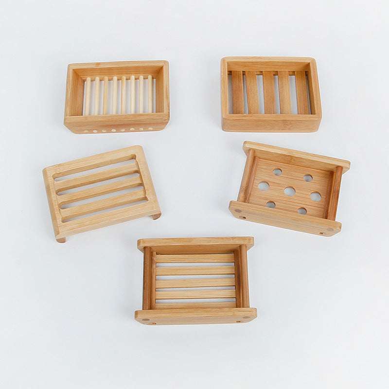 Bamboo and wood drain soap box soap dish