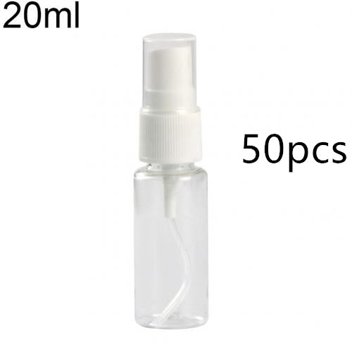 Clear plastic spray bottle