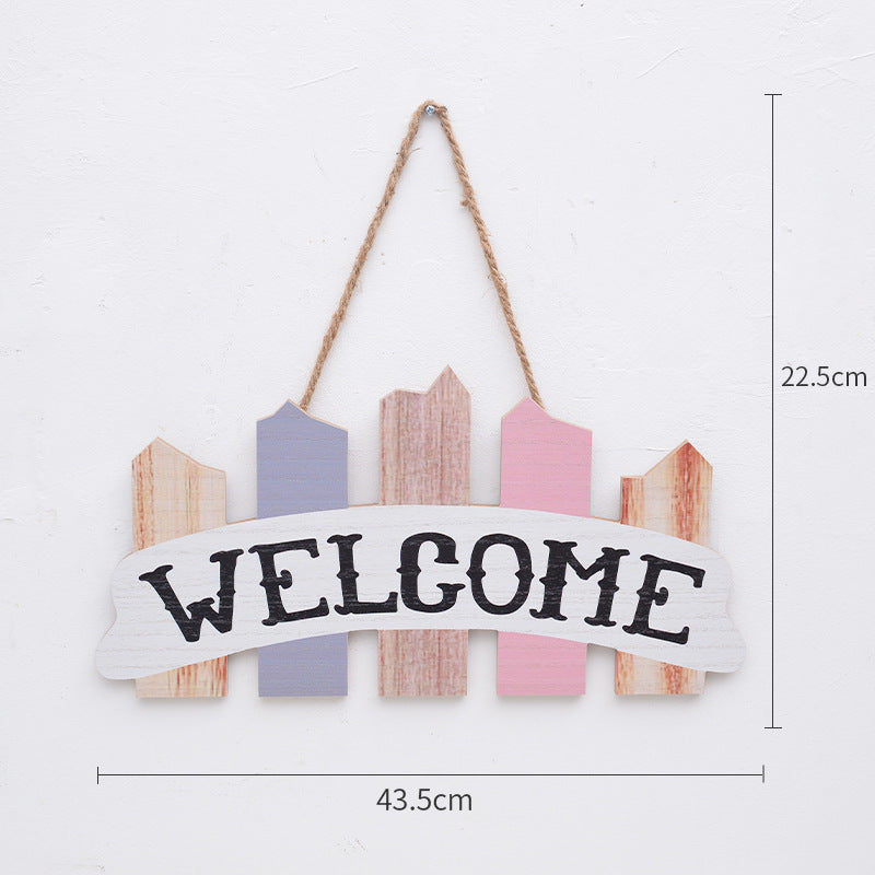 Creative Wooden Welcome Card Coffee Shop Tea House