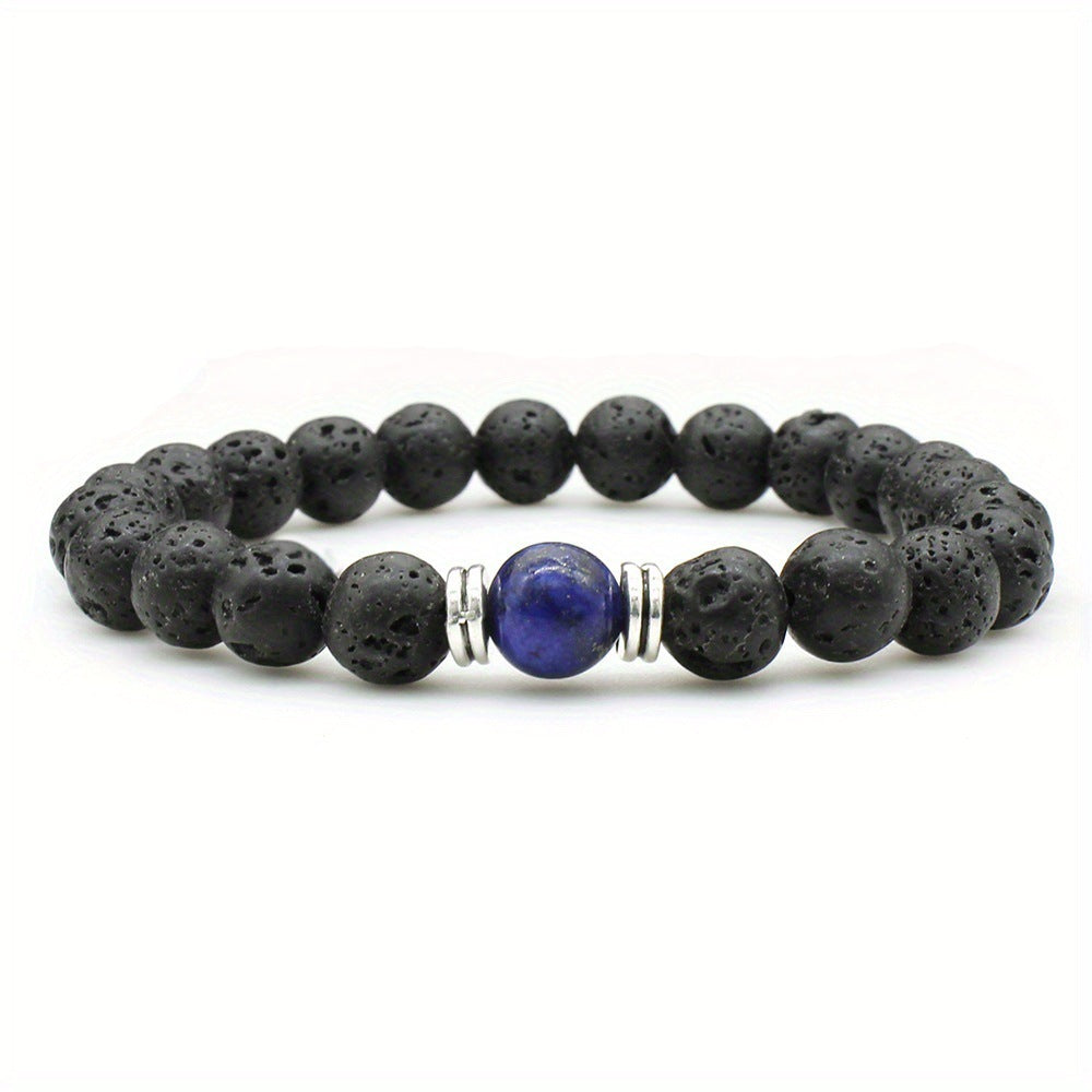 Fashion Volcanic Rock Bracelet For Men And Women