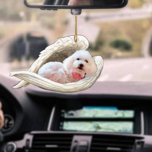 Car Pendant Sleeping Dog Angel Home Decor Acrylic Showcase Hanging Ornaments For Doors