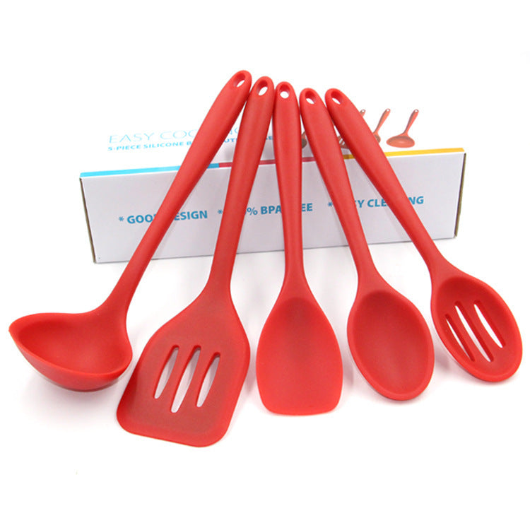 Color Box 5 Home Cooking Spatula Silicone Kitchenware Set 5 Piece Kitchen Tools