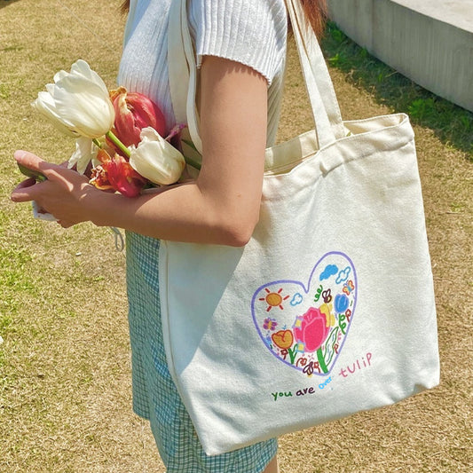 Women's Canvas Bag Large Capacity Southeast Asia Literary Academy