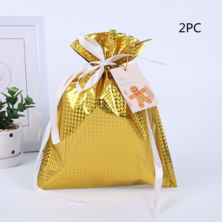 Christmas Gift Wrapping Bag Drawstring Decoration