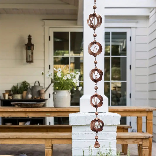 Outdoor Hanging Rain Chain Wind Chimes Hanging Decoration