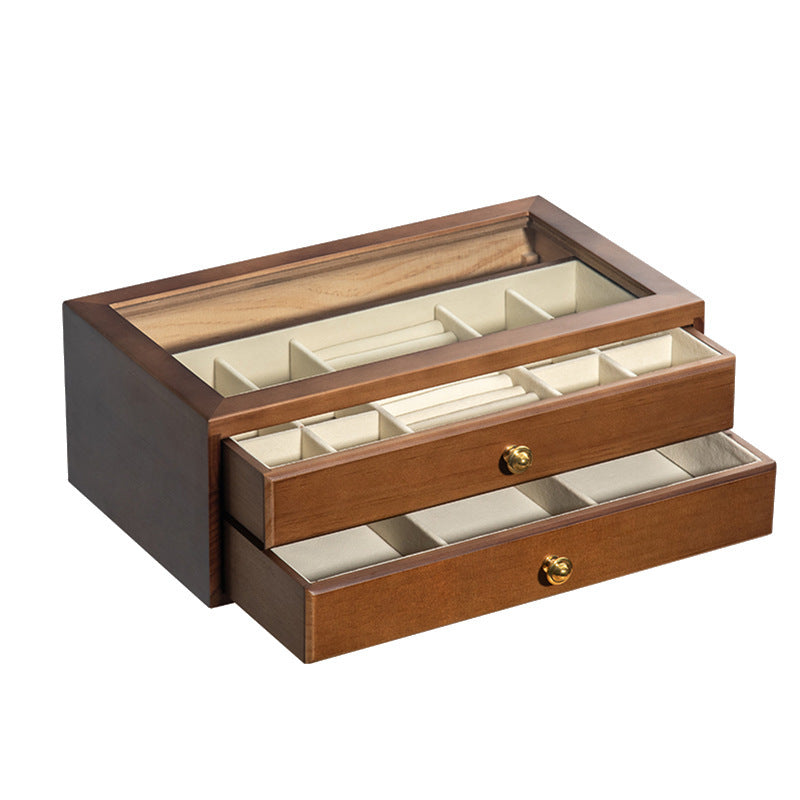 Jewelry Box Storage Box High-end Luxury Solid Wood Simplicity Multi-layer