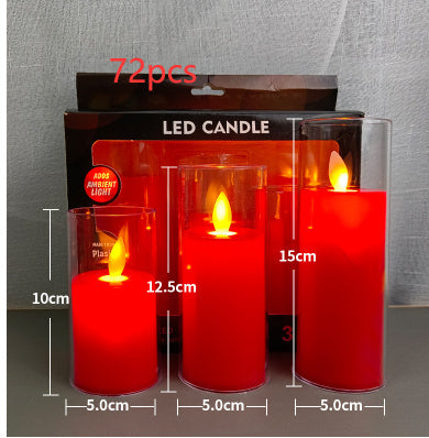 Electric Candle Lamp Led Simulation With Cup Home Decor