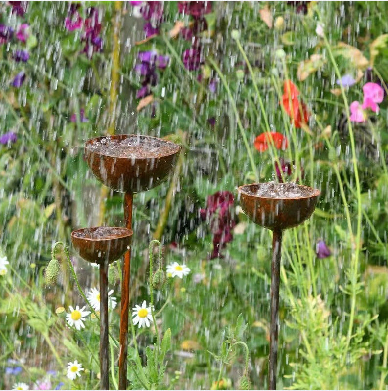 Metal Garden Rain Catcher Decoration Ornaments