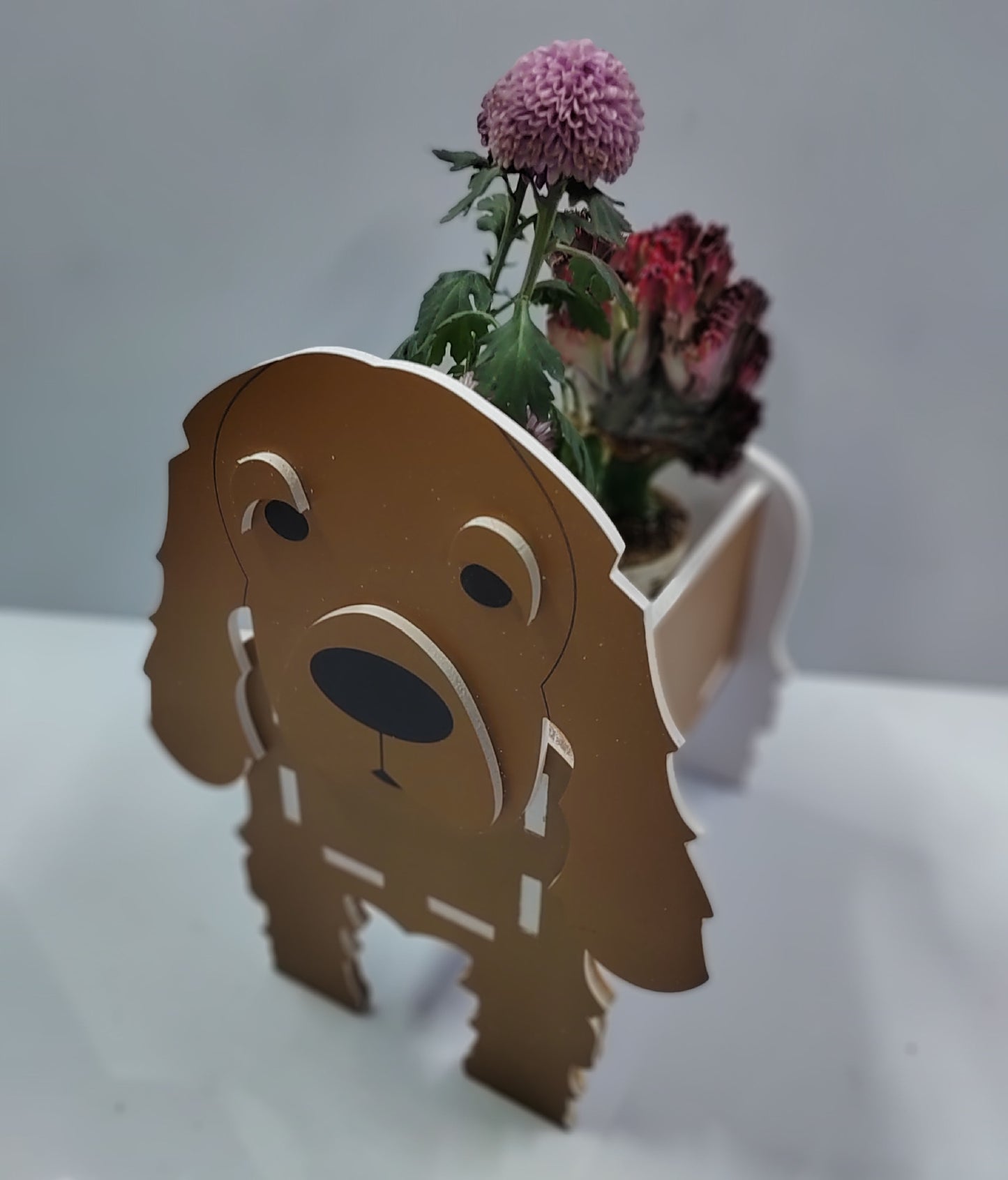 Cocker Spaniel Planter Cocker Pvc Pet Decoration Flower Pot Garden