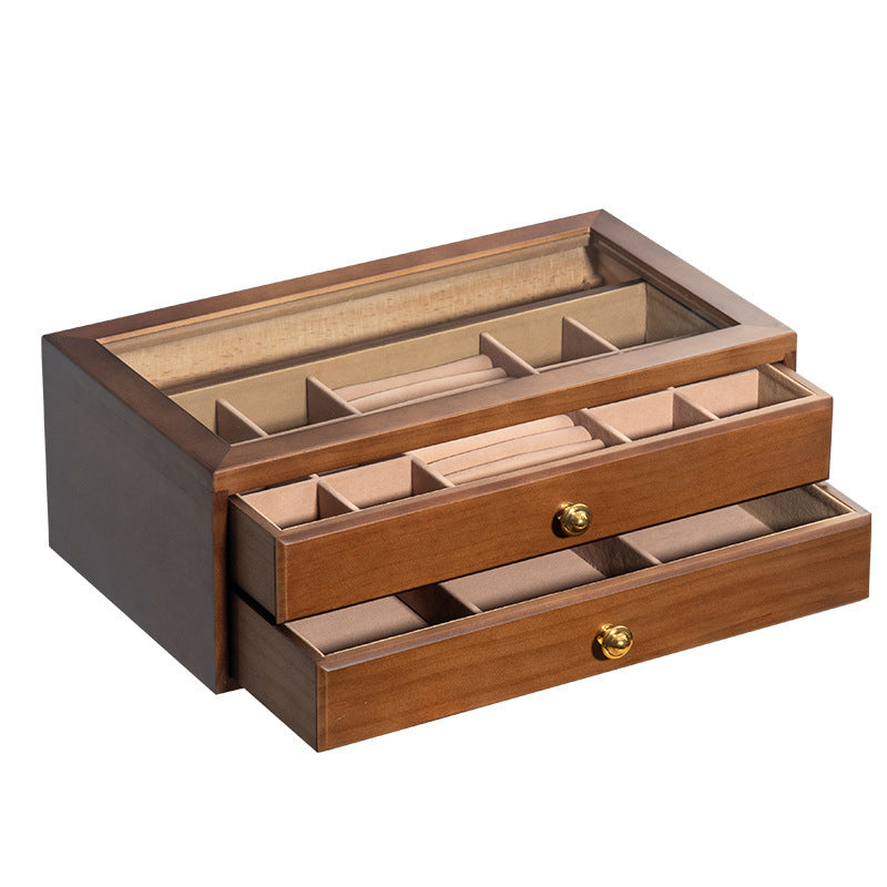 Jewelry Box Storage Box High-end Luxury Solid Wood Simplicity Multi-layer