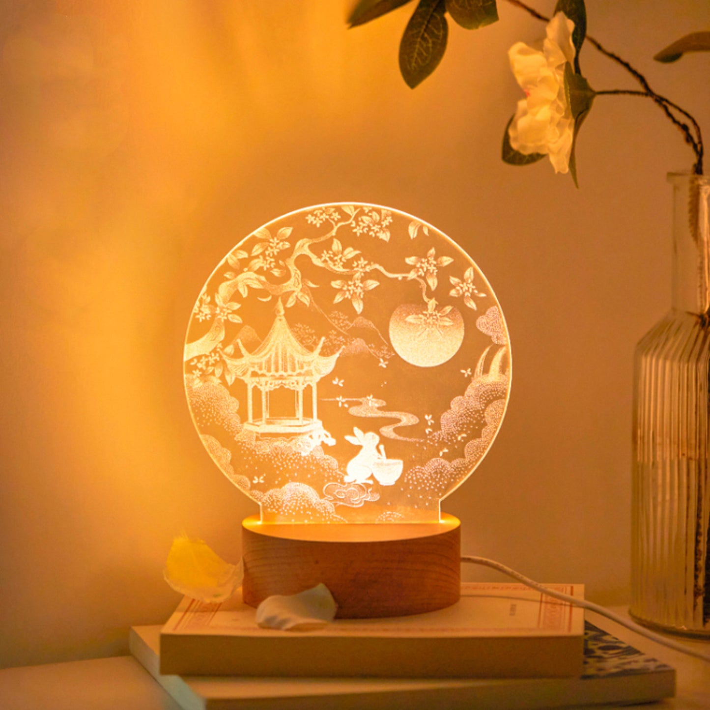 Jade Rabbit Night Light Sleep Healing Birthday Gift