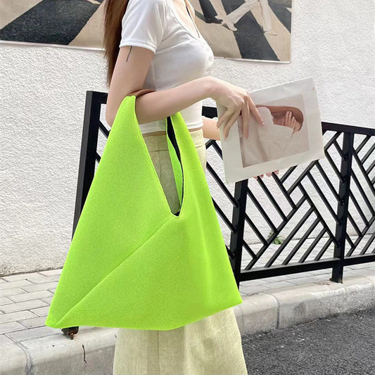 Colorful Paneled Mesh Hollow Handheld One-shoulder Underarm Bag