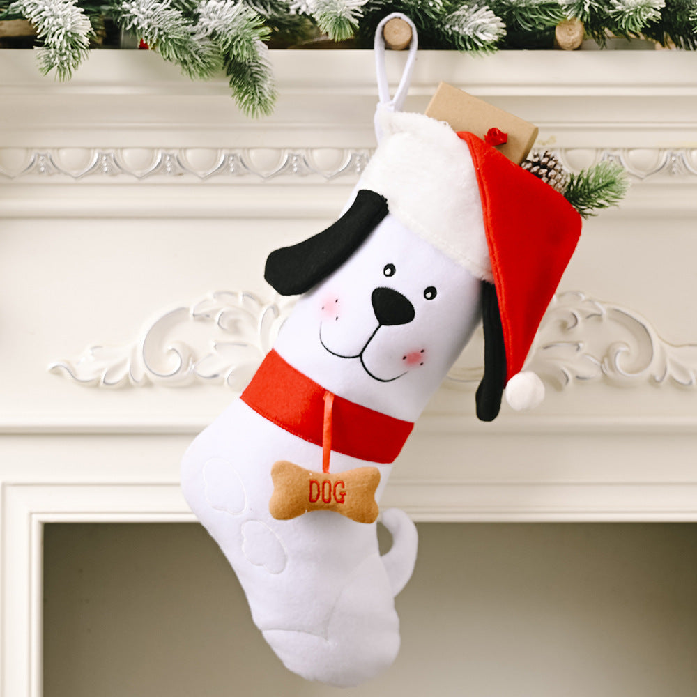 Christmas dog bone gift socks