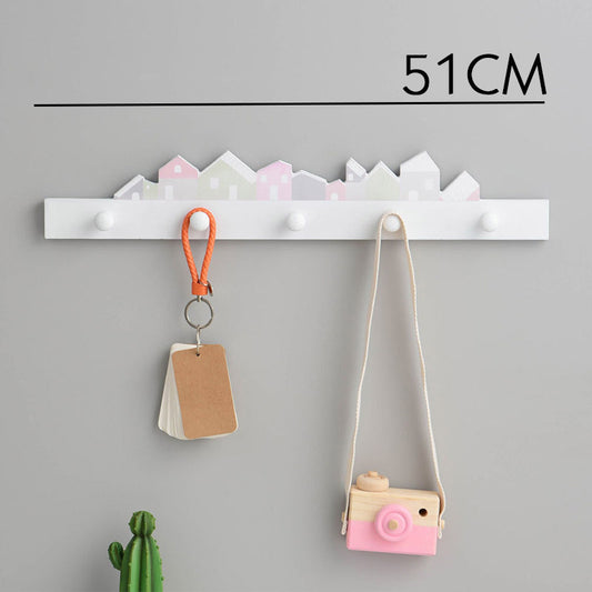 Wooden entrance key hook
