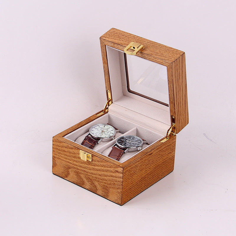 Wooden watch storage box