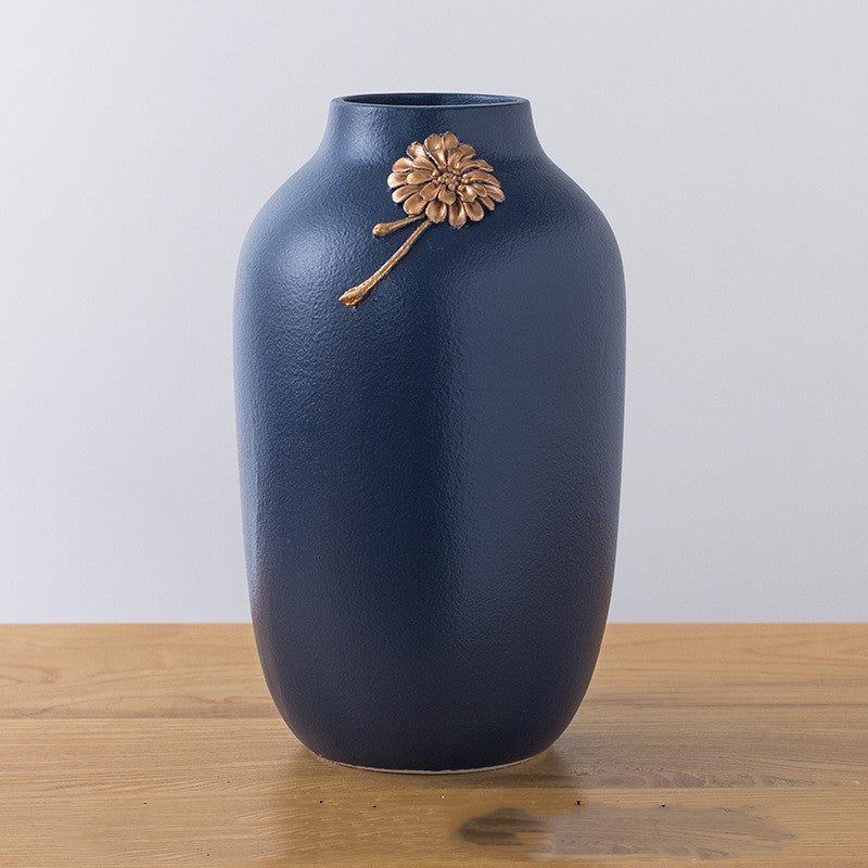 Blue ceramic vase