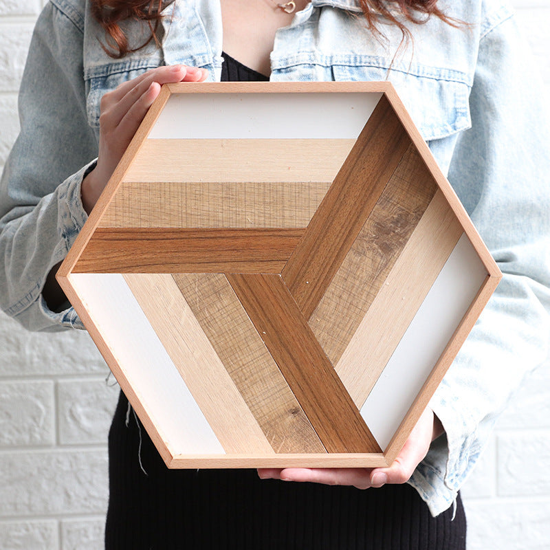 Wooden fruit cake tray