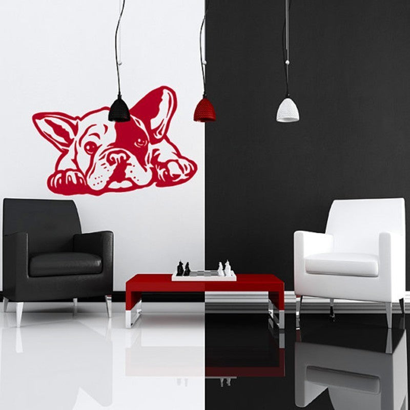 Bulldog dog wall decal