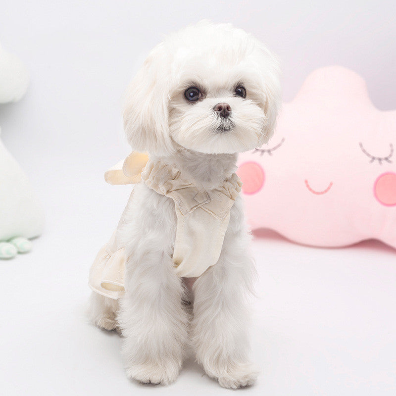 Small dog sweet suspender skirt