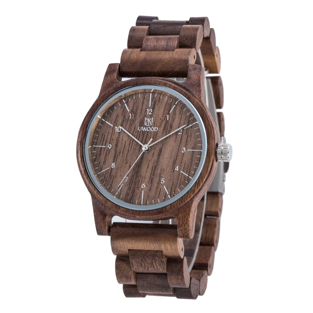 Wooden quartz watch