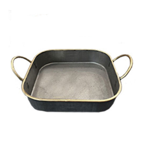 Simple disc bread tray with iron tray